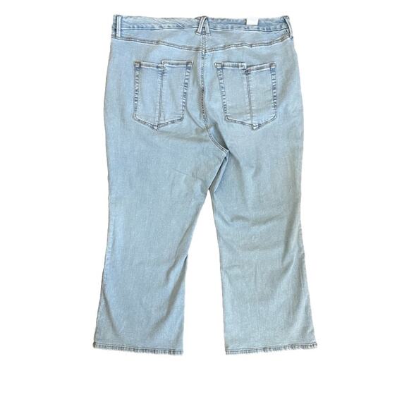 Good American Good Legs Crop Mini Boot Denim Jeans Indigo NEW Size 22 - Picture 4 of 16